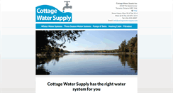 Desktop Screenshot of cottagewatersupply.com