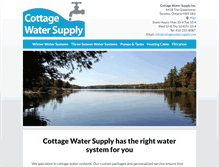 Tablet Screenshot of cottagewatersupply.com